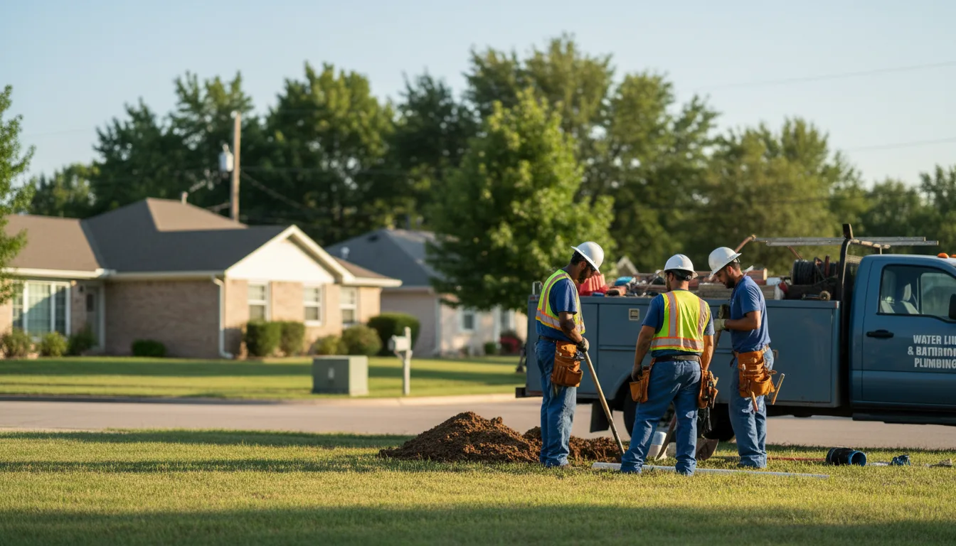 Residential water line and bathroom plumbing service in Poy Sippi, WI